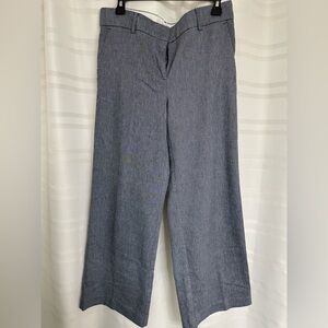 LOFT Blue Heathered Wide-Leg Pants – Size 8